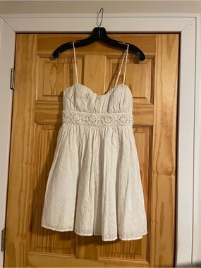 Speechless White Eyelet Spaghetti-Strap Mini Dress